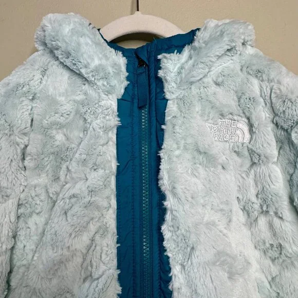 THE NORTH FACE MossBud Swirl Reversible Coat Girls M 10-12 Parka Winter Jacket - Picture 9 of 14